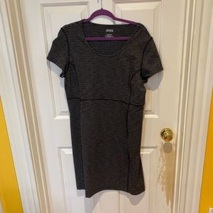 Stretchy cotton striped midi dress, barely worn, perfect condition. Size L.